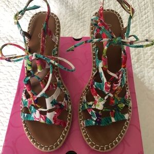 Colorful women’s wedges, size 8 1/2.